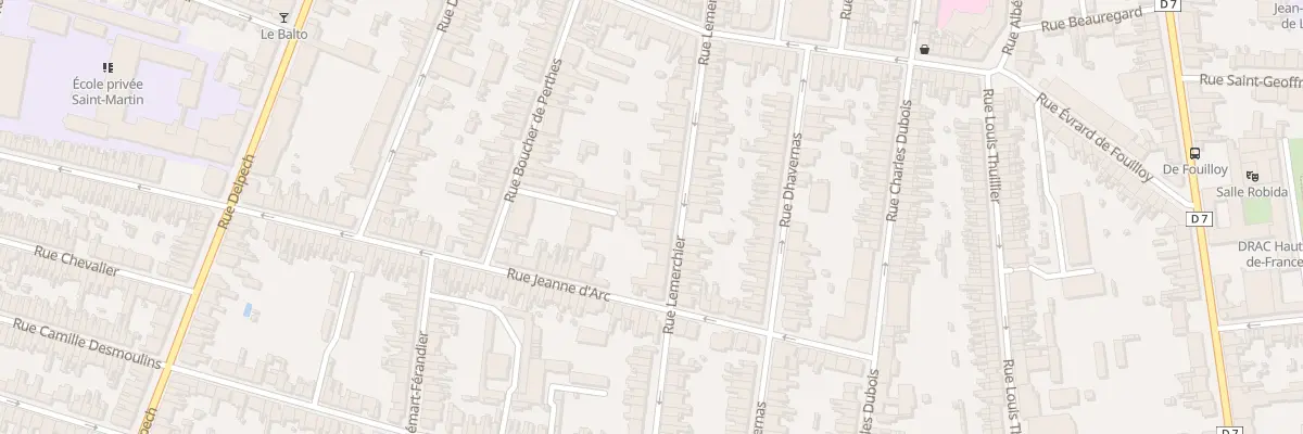 Plan du 86 Rue Lemerchier à Amiens