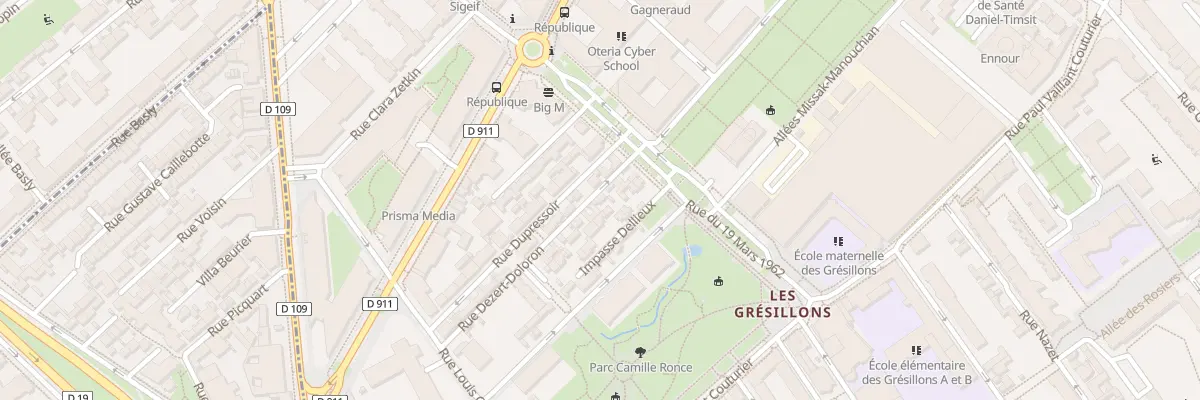 Plan du 24 Rue Dezert Doloron à Gennevilliers