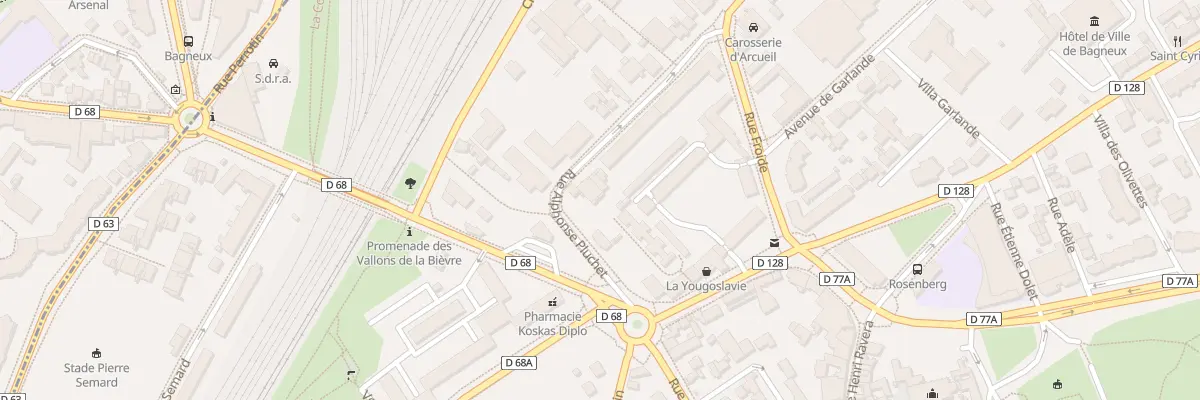 Plan du 16 Rue Alphonse Pluchet à Bagneux