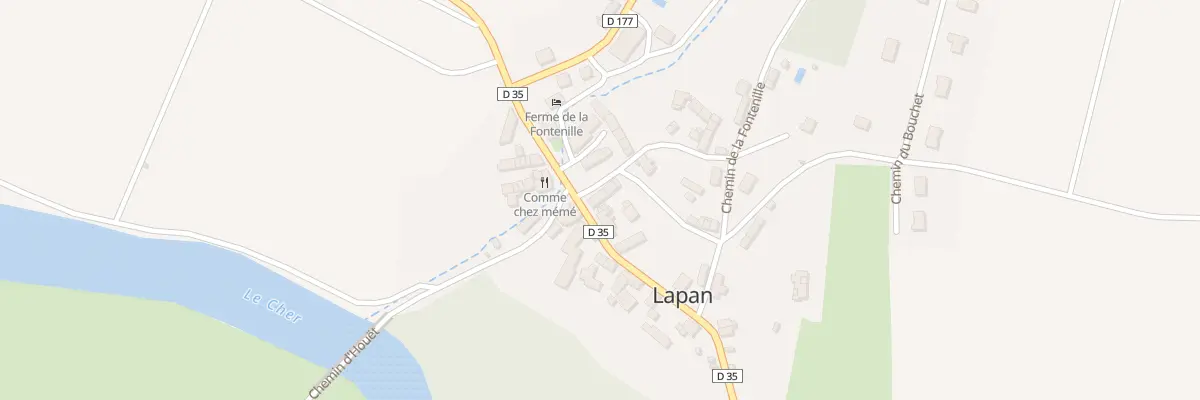 Plan du 46A Rte de la Vallée du Cher à Lapan