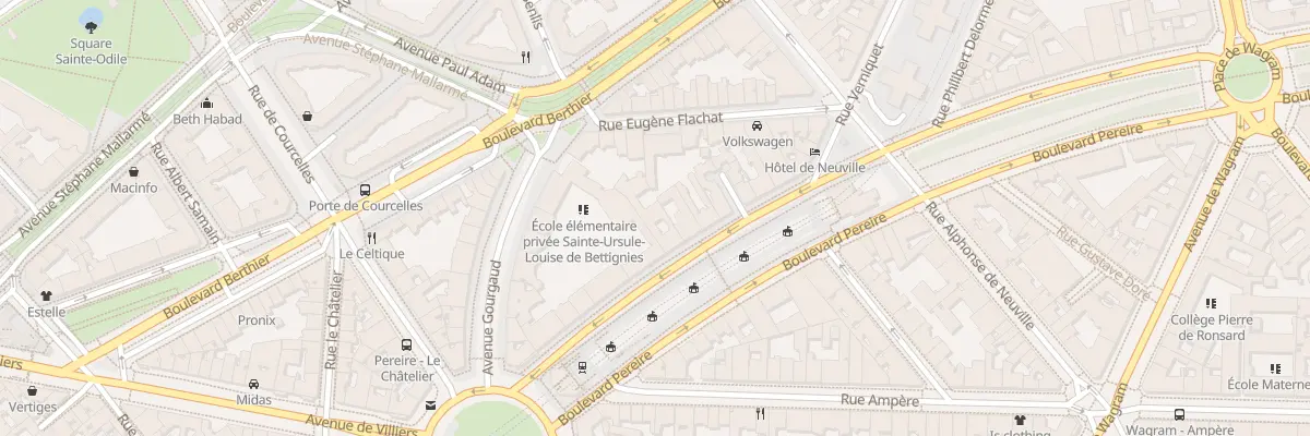 Plan du 100 Bd Pereire à Paris 17e Arrondissement