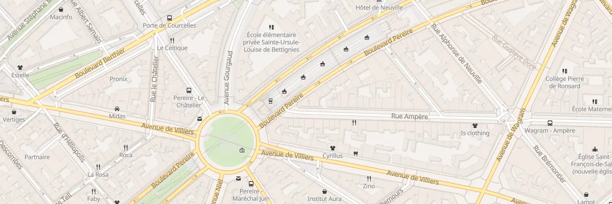 Plan du 74 Rue Ampère à Paris 17e Arrondissement