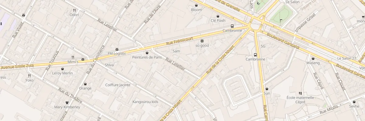 Plan du 59 Rue Letellier à Paris 15e Arrondissement
