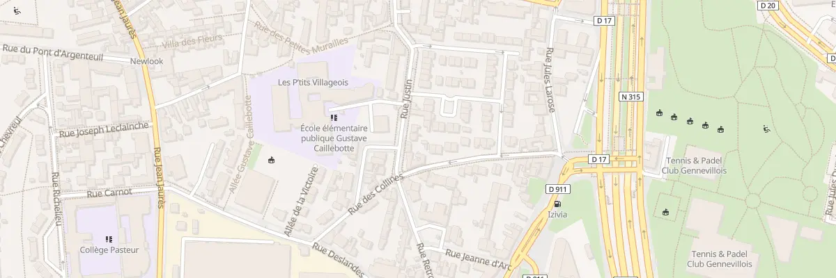 Plan du 17 Rue Justin à Gennevilliers