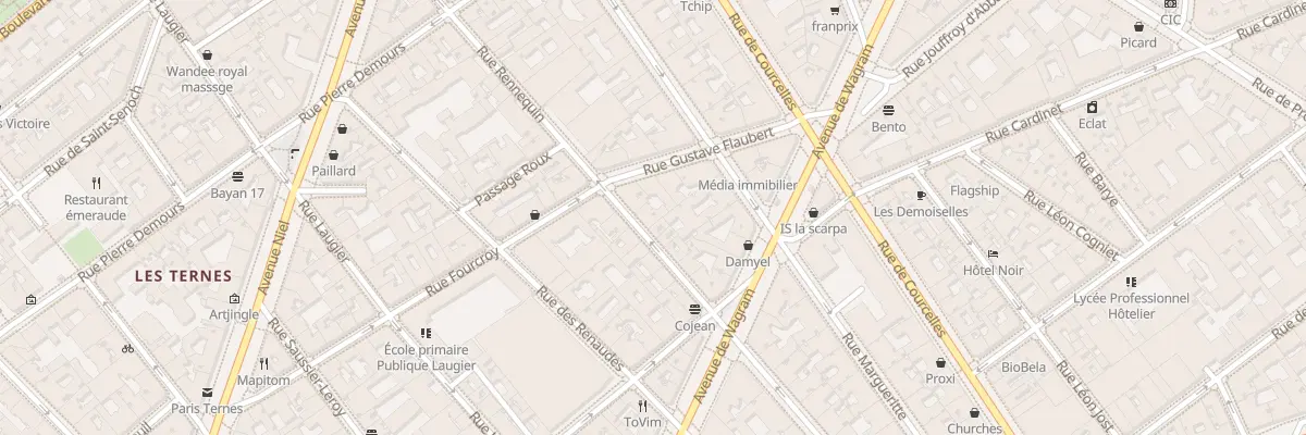 Plan du 12 Rue Rennequin à Paris 17e Arrondissement