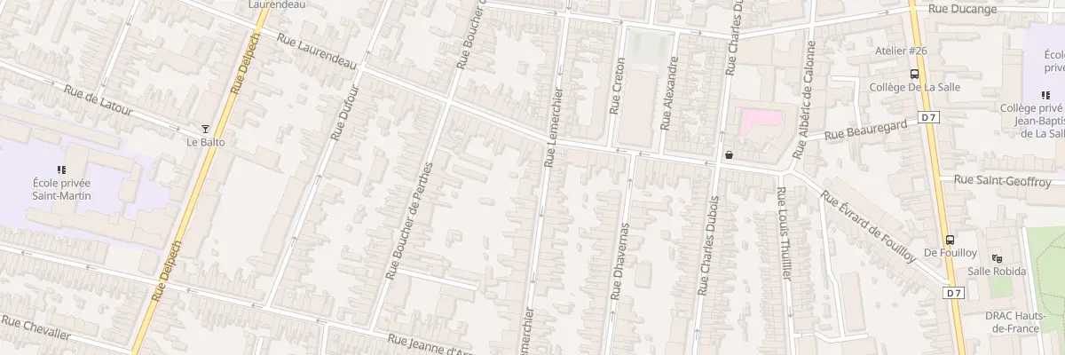 Plan du 66 Rue Lemerchier à Amiens