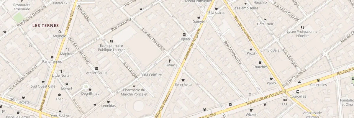 Plan du 77 Av de Wagram à Paris 17e Arrondissement