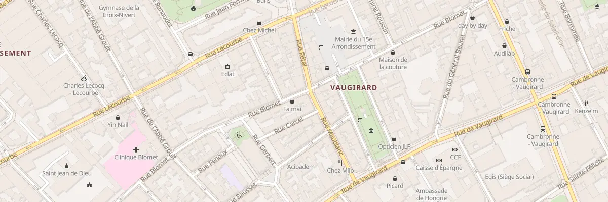 Plan du 99 Rue Blomet à Paris 15e Arrondissement