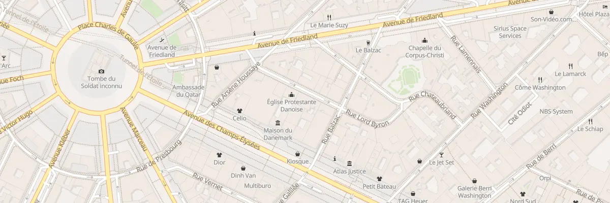 Plan du 15 Rue Lord Byron à Paris 8e Arrondissement