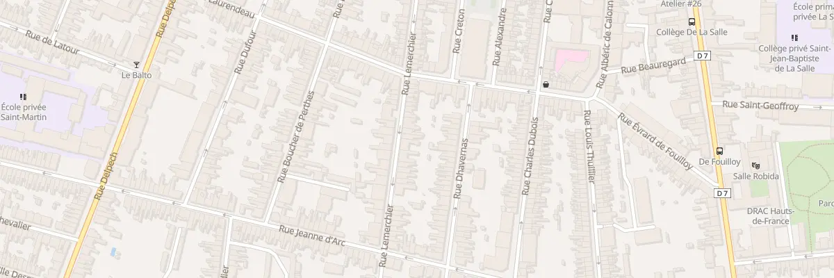 Plan du 83 Rue Lemerchier à Amiens
