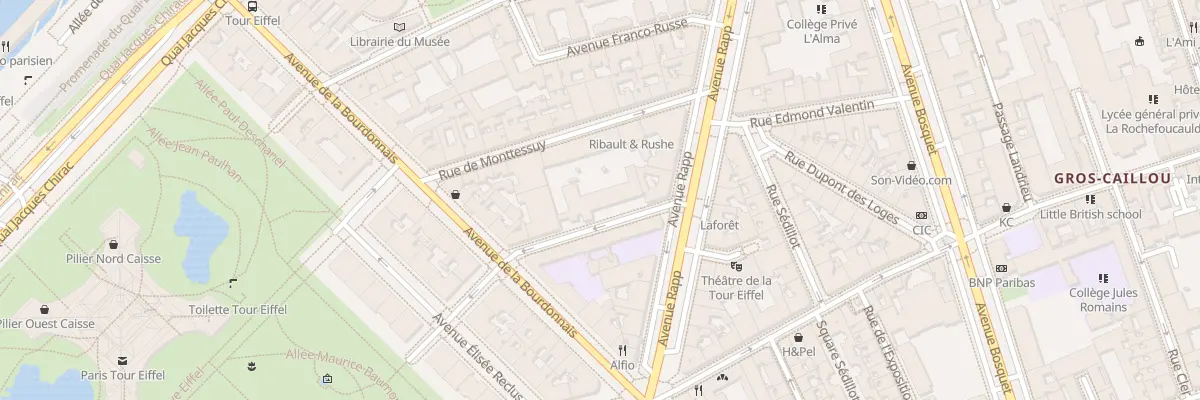 Plan du 6 Rue du Gal Camou à Paris 7e Arrondissement