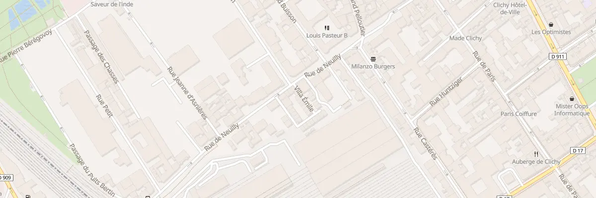 Plan du 8 Vla Emile à Clichy