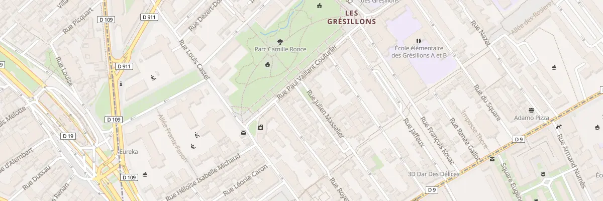 Plan du 33 Pas Lacourriere à Gennevilliers