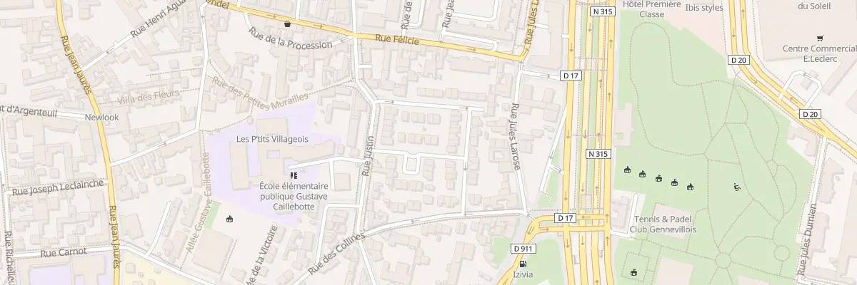 Plan du 10 Rue François Boucher à Gennevilliers