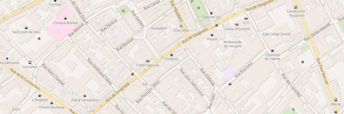Plan du 307 Rue de Vaugirard à Paris 15e Arrondissement