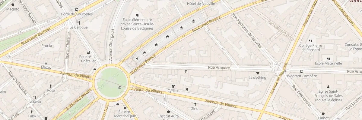Plan du 64 Rue Ampère à Paris 17e Arrondissement
