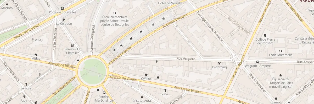 Plan du 62 Rue Ampère à Paris 17e Arrondissement