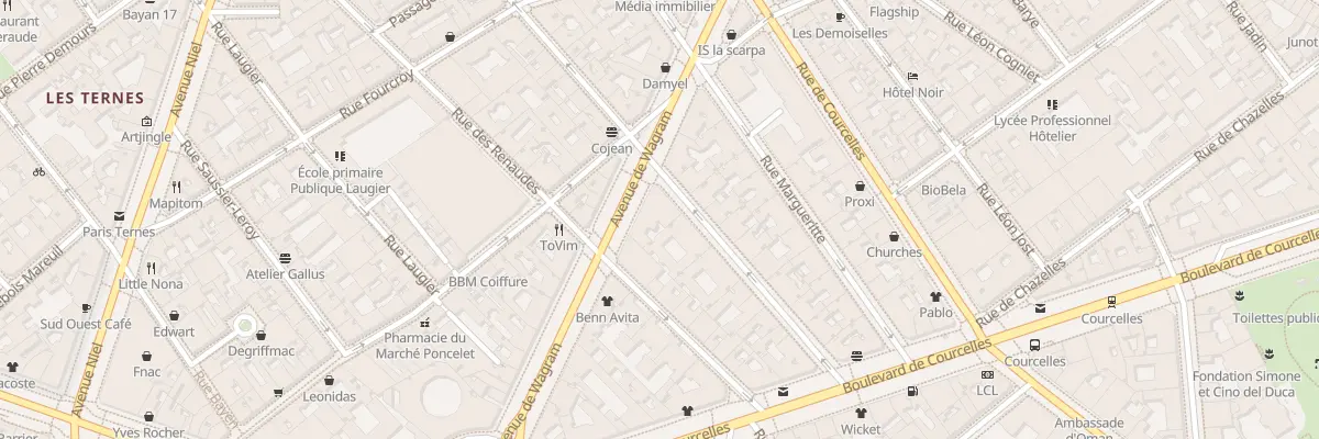 Plan du 72 Av de Wagram à Paris 17e Arrondissement