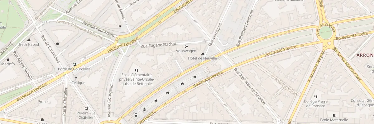 Plan du 90 Bd Pereire à Paris 17e Arrondissement