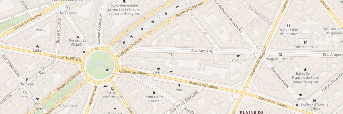 Plan du 73 Rue Ampère à Paris 17e Arrondissement