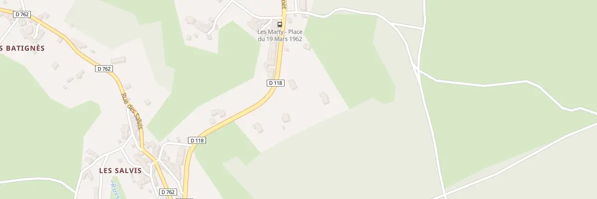 Plan du 168 Aux Salvis-Est aux Martys