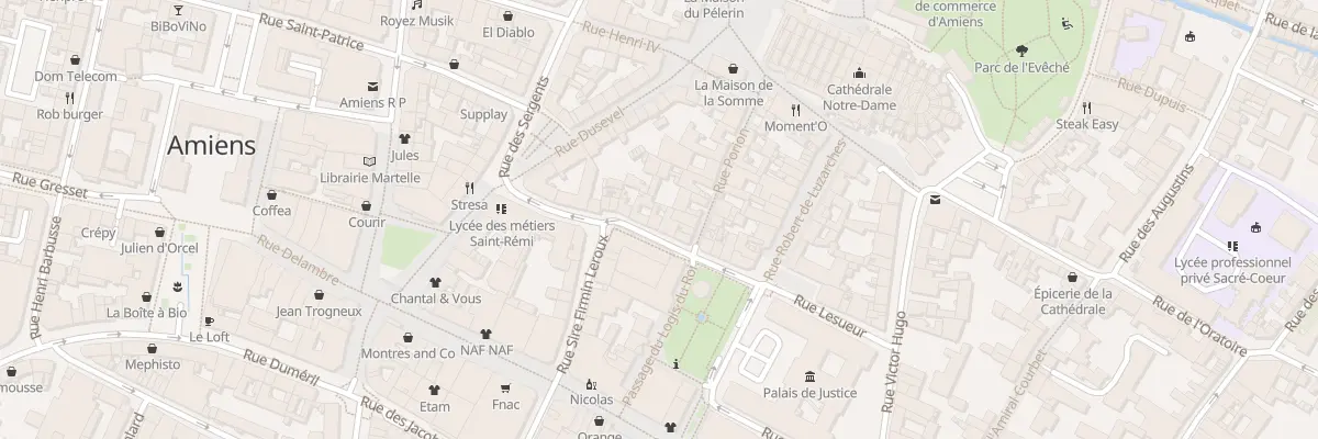 Plan du 9 Rue du Cloitre de la Barge à Amiens