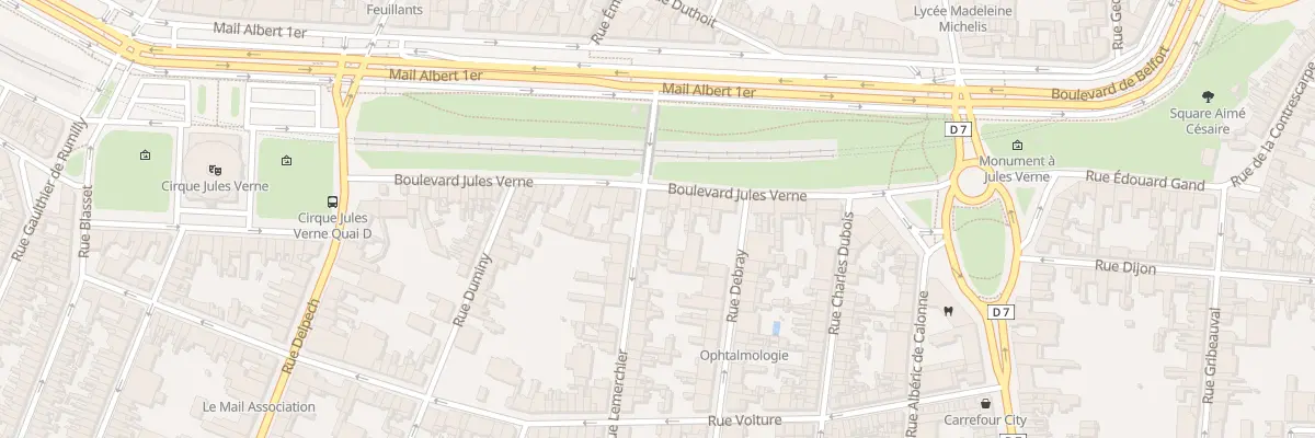 Plan du 1 Rue Lemerchier à Amiens