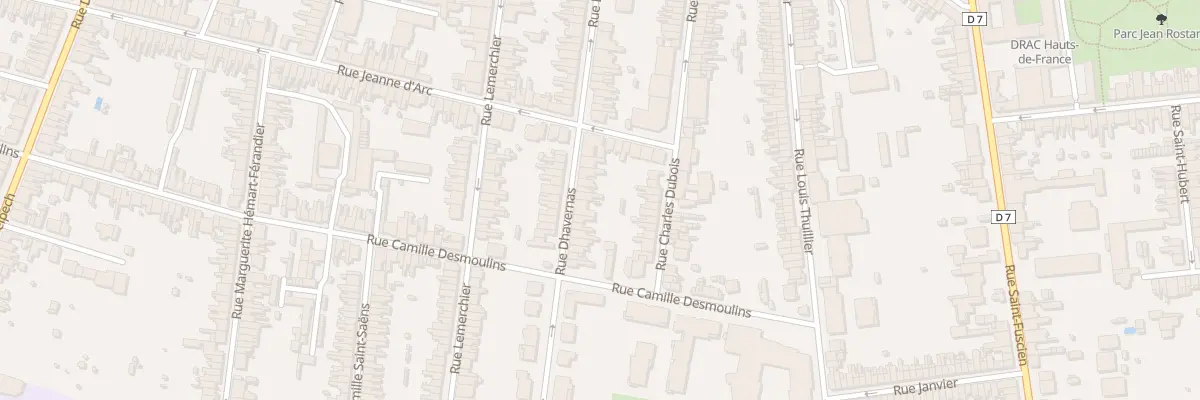 Plan du 75 Rue Dhavernas à Amiens
