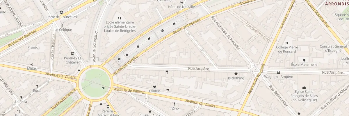 Plan du 58 Rue Ampère à Paris 17e Arrondissement