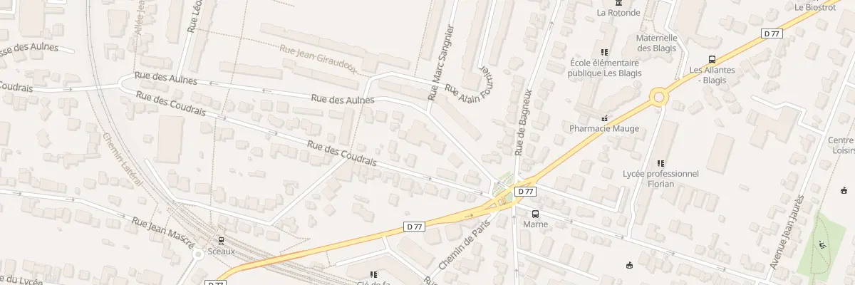 Plan du 52 Rue des Aulnes à Sceaux