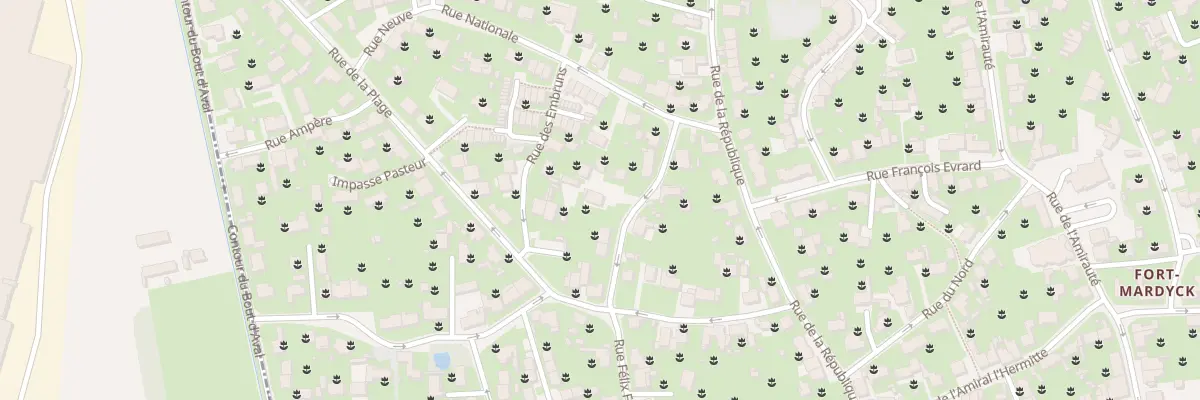Plan du 13 Rue Felix Faure Fort Mardyck à Dunkerque