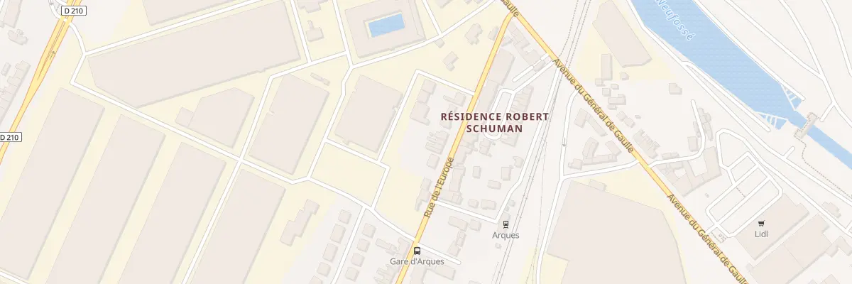Plan du 14 Rue de l’Europe à Arques