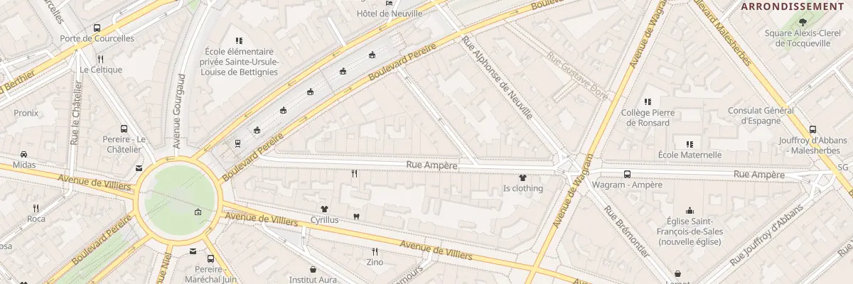 Plan du 46 Rue Ampère à Paris 17e Arrondissement