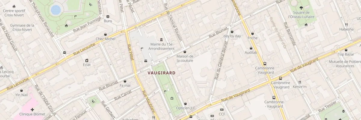 Plan du 91 Rue Blomet à Paris 15e Arrondissement