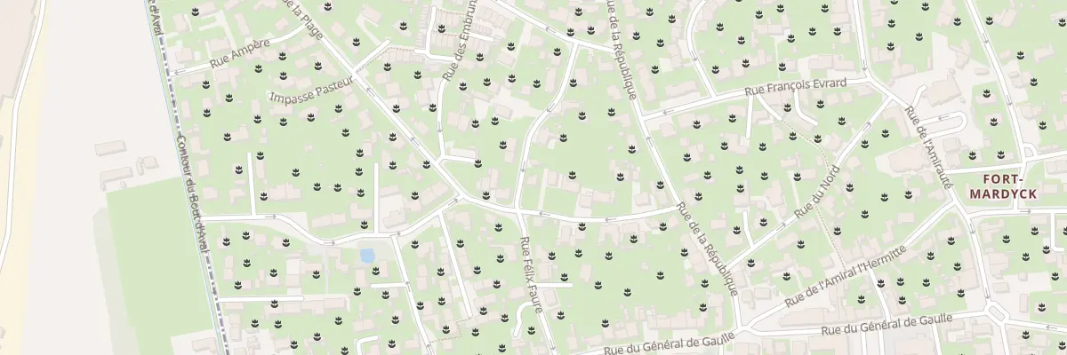 Plan du 14 Rue Felix Faure Fort Mardyck à Dunkerque