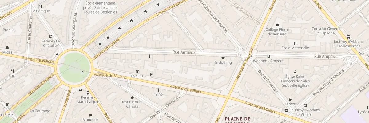 Plan du 61 Rue Ampère à Paris 17e Arrondissement