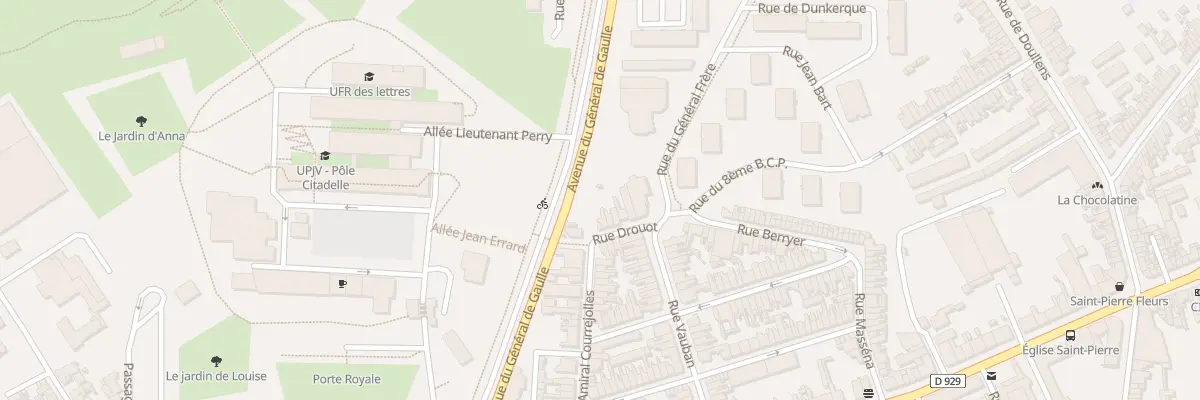 Plan du 3 Rue Drouot à Amiens