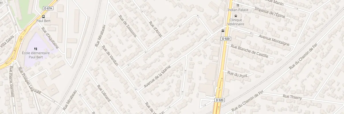 Plan du 30 Av de la Marne à Antony