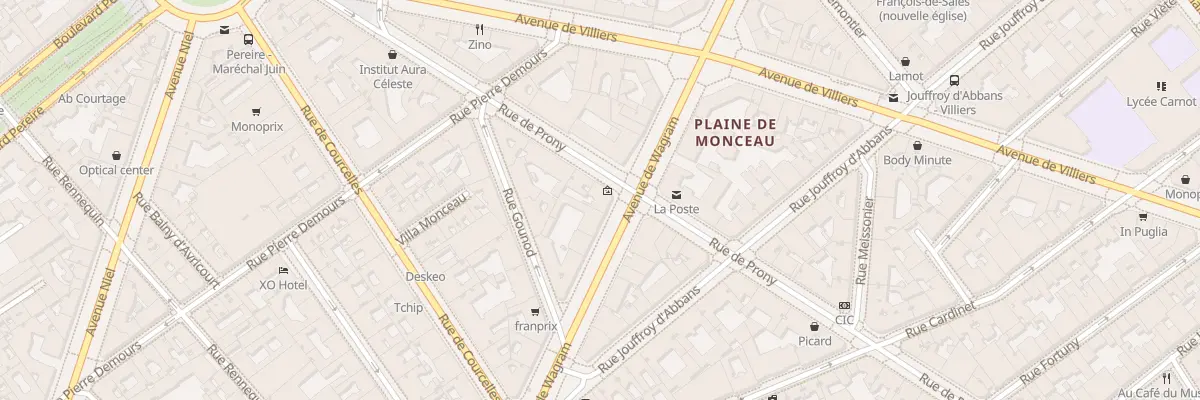 Plan du 129 Av de Wagram à Paris 17e Arrondissement