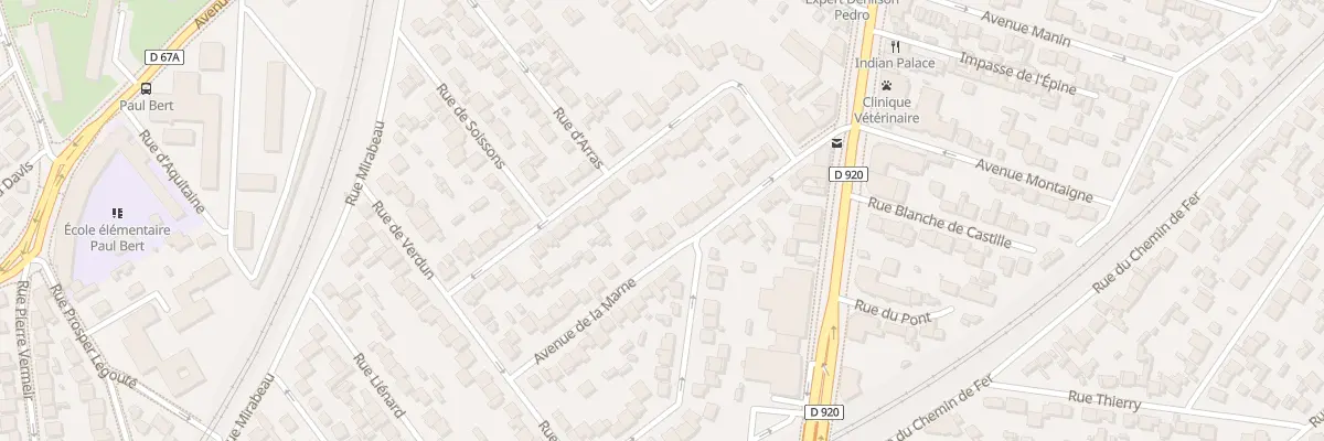 Plan du 26 Av de la Marne à Antony