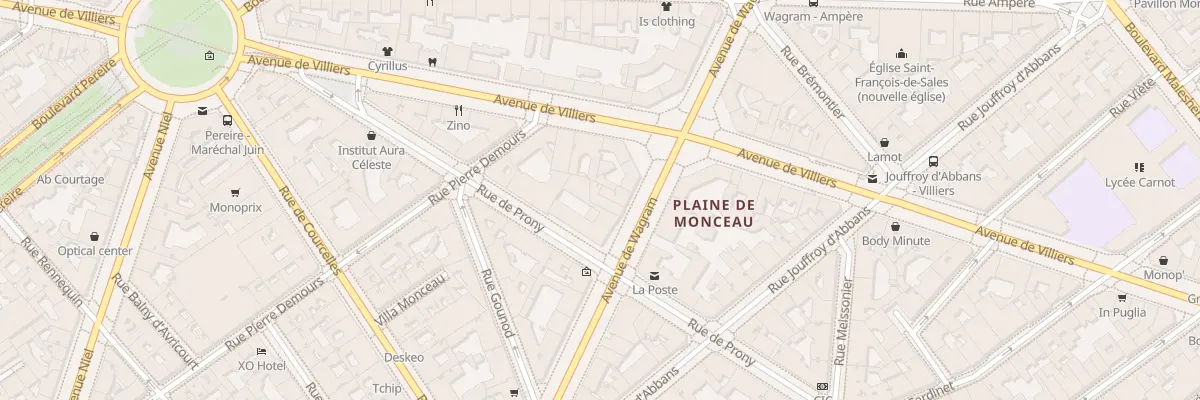 Plan du 133 Av de Wagram à Paris 17e Arrondissement