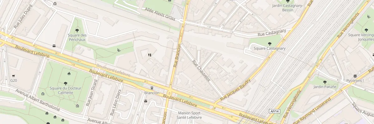 Plan du 6 Rue Chauvelot à Paris 15e Arrondissement