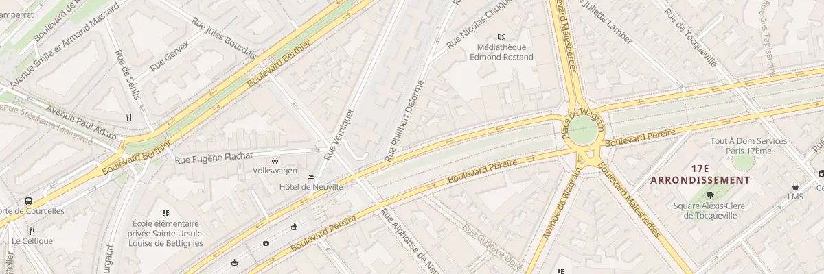 Plan du 74 Bd Pereire à Paris 17e Arrondissement