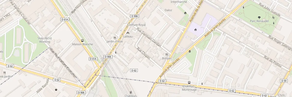 Plan du 16 Rue Chopin à Montrouge