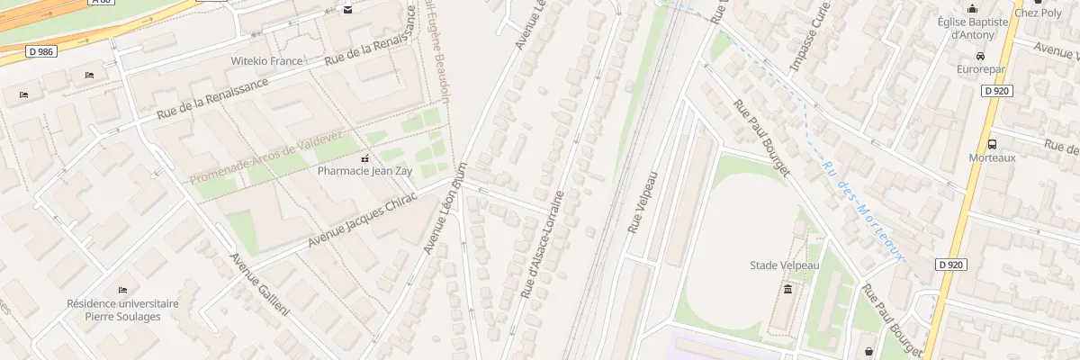 Plan du 23 Rue d’Alsace Lorraine à Antony