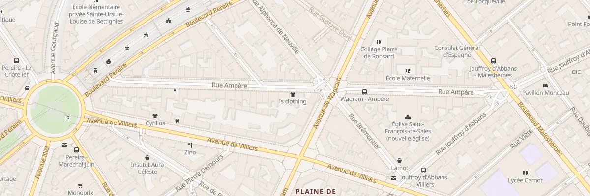 Plan du 45 Rue Ampère à Paris 17e Arrondissement