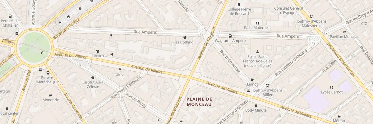 Plan du 139 Av de Wagram à Paris 17e Arrondissement