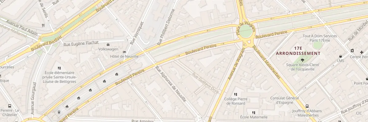 Plan du 75 Bd Pereire à Paris 17e Arrondissement