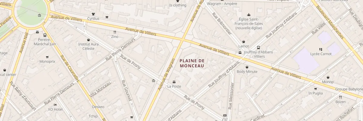 Plan du 118 Av de Wagram à Paris 17e Arrondissement