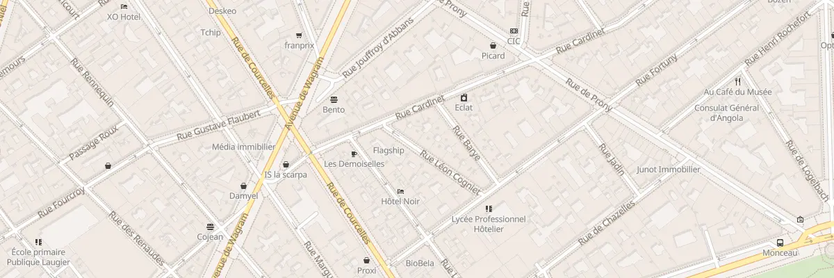 Plan du 12 Rue Léon Cogniet à Paris 17e Arrondissement